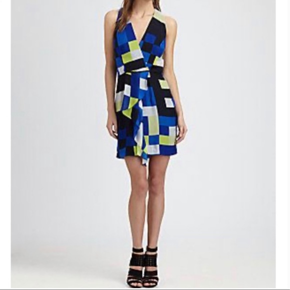 Milly Rectangle Print Anita Cascade Dress size 0 - Picture 6 of 10